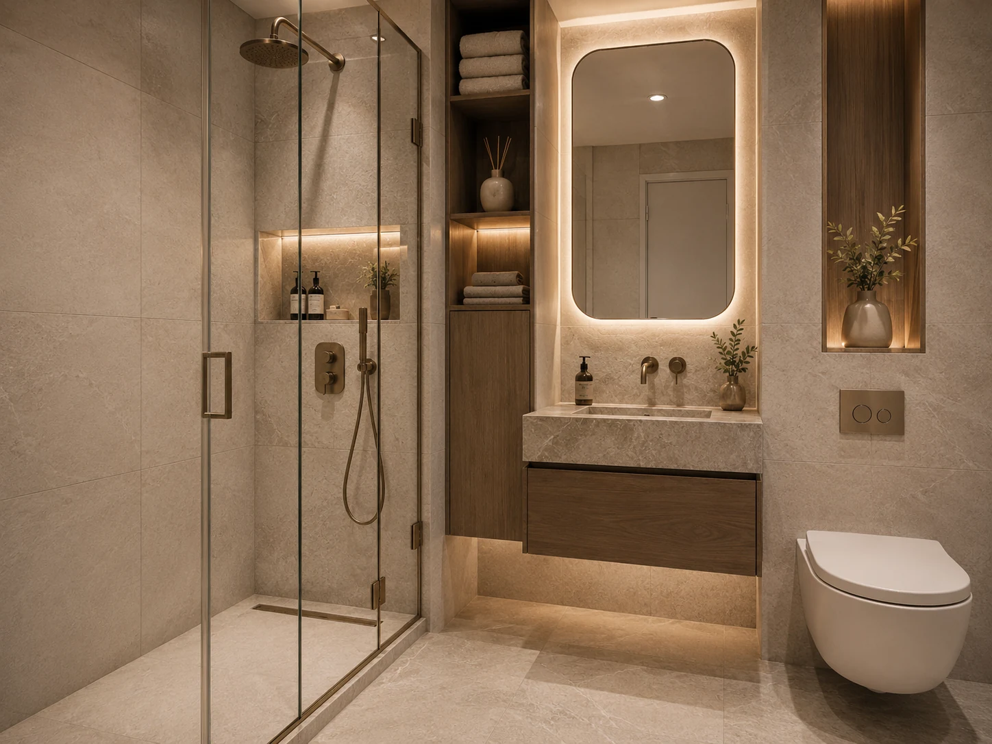 Compact vanity and storage