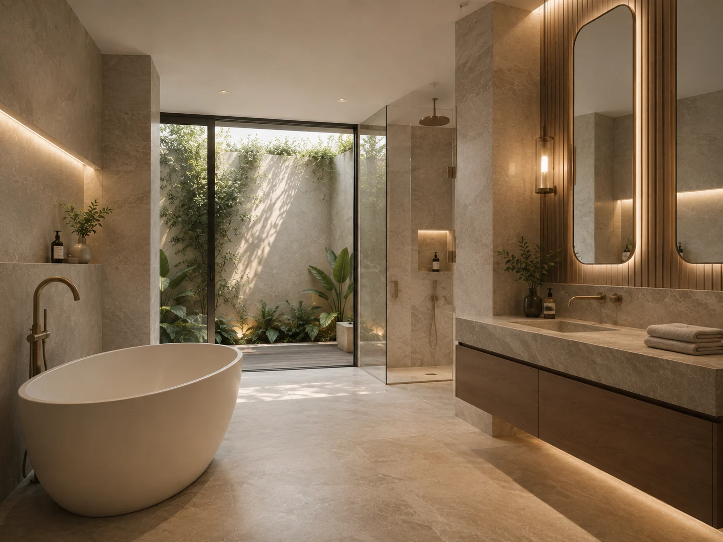 Private courtyard bathroom